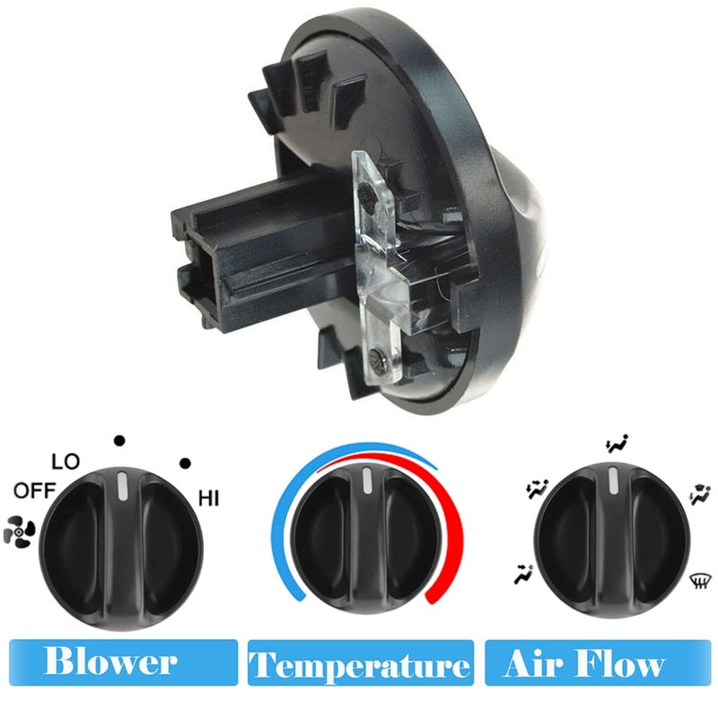 Danbojit 3 Pack 559050C010 Tundra Control Knob Compatible with 2000 2001 2002 2003 2004 2005 2006 Toyota Tundra Climate Control Knob 55905-0C010 Air Conditioner Heater Control Switch Knob - Image 4